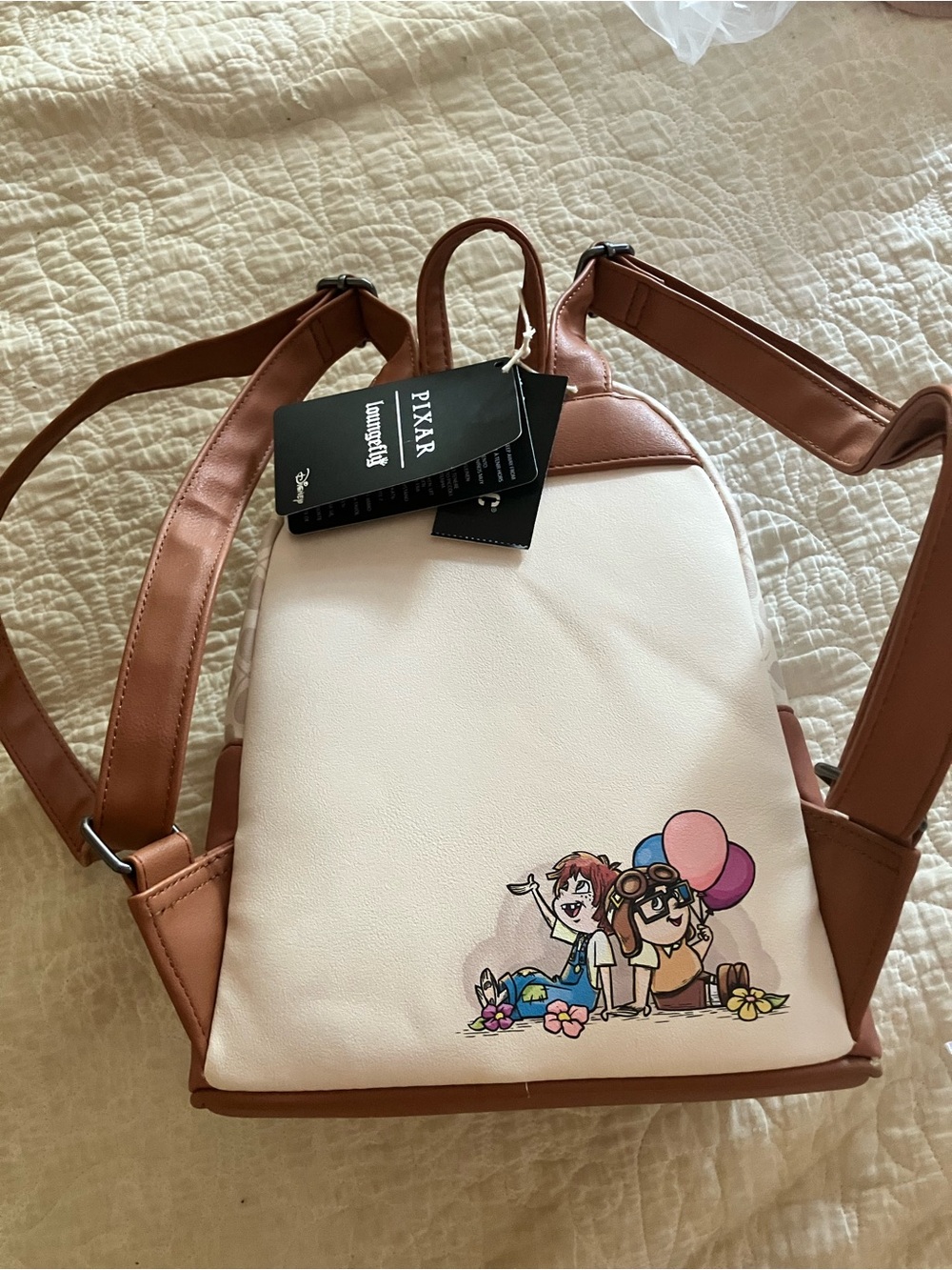 Loungefly Pixar Up-inspired Balloon Mini Backpack in Pink and Multicolor NWT - Picture 6 of 6